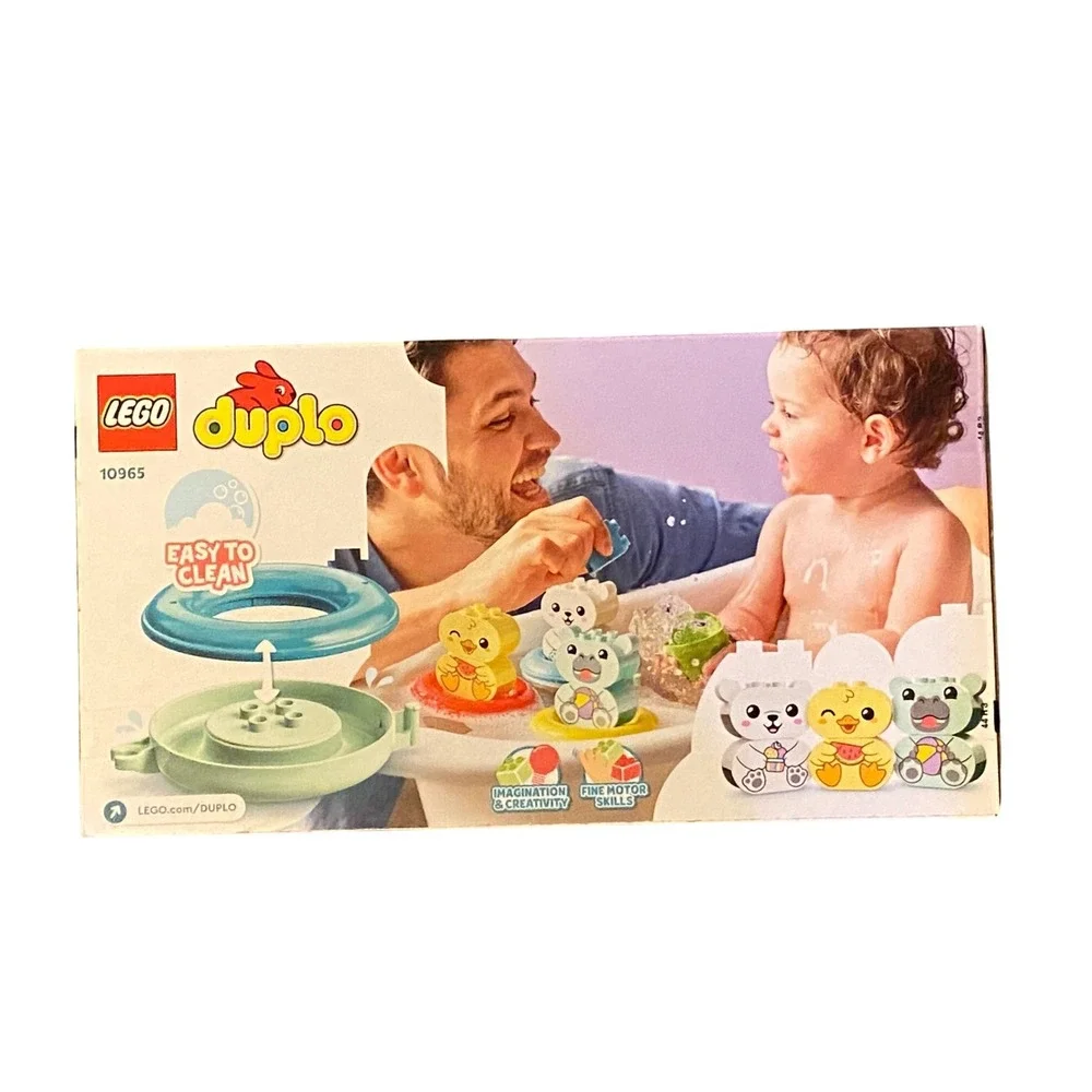 LEGO DUPLO Bath Time Fun Floating Animal Train Toddler Building Toy 14pc NEW
